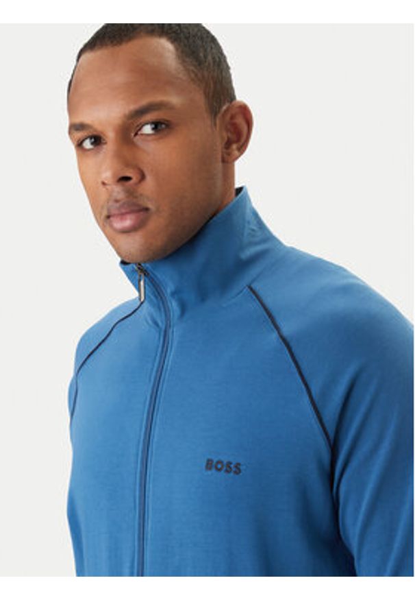 BOSS Bluza Mix&Match 50515307 Niebieski Regular Fit. Kolor: niebieski. Materiał: bawełna