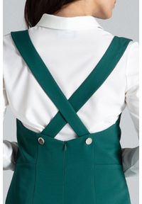 Lenitif - Ołówkowa sukienka midi bez rękawów sarafan zielona. Okazja: na spotkanie biznesowe. Kolor: zielony. Długość rękawa: bez rękawów. Typ sukienki: ołówkowe. Styl: elegancki, biznesowy. Długość: midi #2