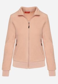 Born2be - Beżowy Polar Bluza Rozpinana z Bawełną Nerrive. Kolor: beżowy. Materiał: polar, bawełna. Styl: klasyczny #6