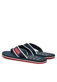 TOMMY HILFIGER - Tommy Hilfiger Japonki Patch Hilfiger Beach Sandal FM0FM05435 Granatowy. Kolor: niebieski. Materiał: materiał #4