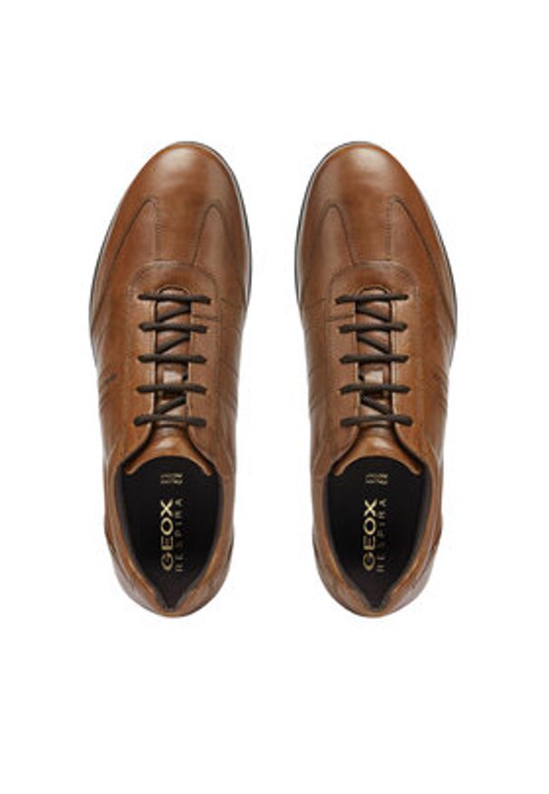 Geox Półbuty Uomo Symbol U74A5B 000LM C6003 Brązowy. Kolor: brązowy. Materiał: skóra