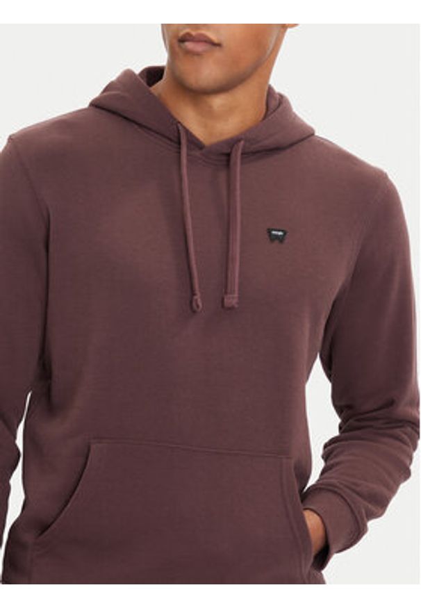 Wrangler Bluza Sign Off 112371459 Brązowy Regular Fit. Kolor: brązowy. Materiał: bawełna