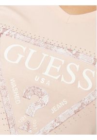 Guess T-Shirt W5RI21 J1314 Różowy Regular Fit. Kolor: różowy. Materiał: bawełna