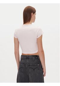 Hugo - HUGO T-Shirt Dome_B 50537247 Różowy Cropped Fit. Kolor: różowy. Materiał: bawełna