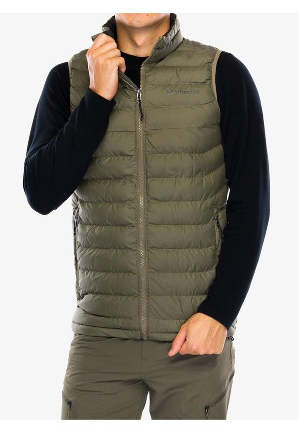 columbia - Kamizelka ocieplana męska Columbia Powder Lite II Vest. Kolor: zielony. Długość rękawa: bez rękawów. Sport: bieganie