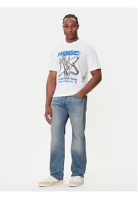 Hugo - HUGO T-Shirt Nopix 50543494 Biały Regular Fit. Kolor: biały. Materiał: bawełna #5