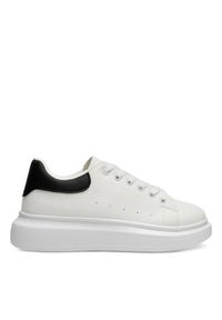 DeeZee Sneakersy WFA2910-1 Biały. Kolor: biały. Materiał: skóra