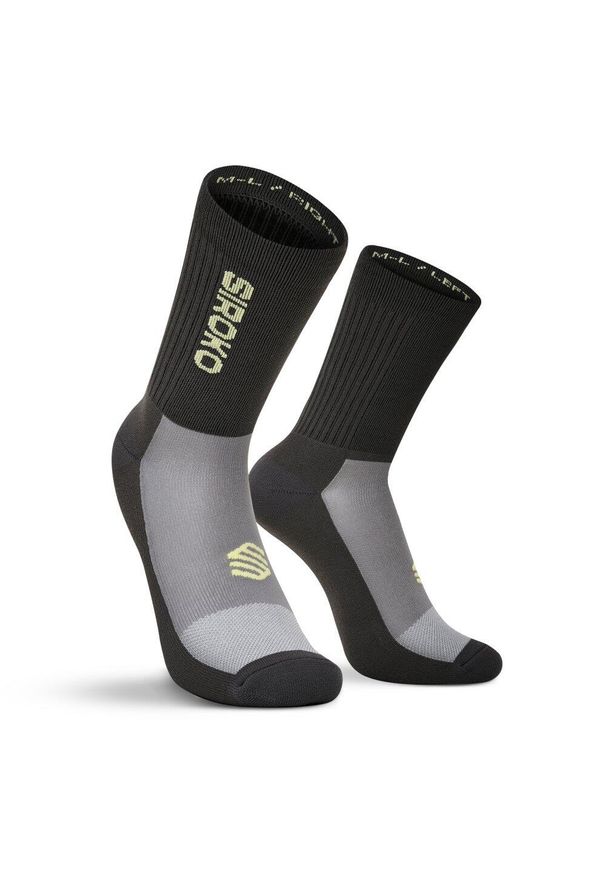 SIROKO - Skarpety rowerowe MTB Kolarstwo Siroko MTB Shred Gray. Kolor: szary. Materiał: materiał. Sport: kolarstwo