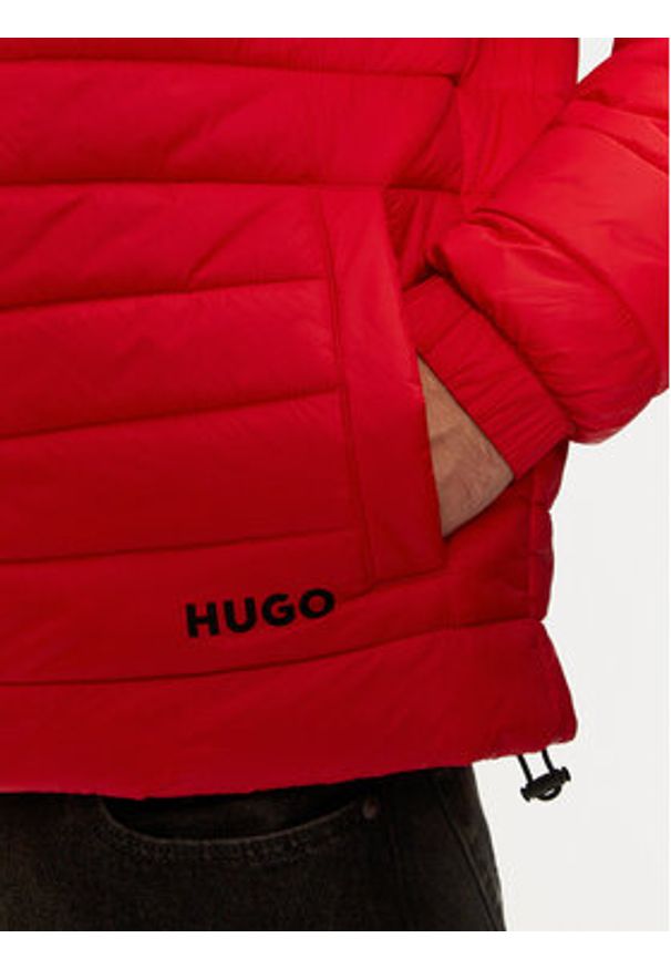 Hugo - HUGO Kurtka przejściowa 50518785 Czerwony Regular Fit. Kolor: czerwony. Materiał: syntetyk