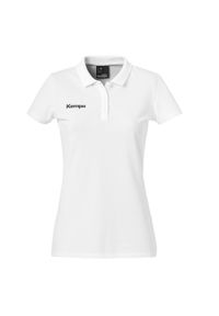 KEMPA - Damska koszulka polo Kempa Basics. Typ kołnierza: polo. Kolor: biały. Materiał: materiał