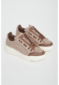 Max Mara Accessori - Sneakersy damskie z hydrofobowego kaszmiru Maxiws MAX MARA ACCESSORI. Materiał: kaszmir #1