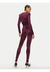 Elisabetta Franchi Kombinezon TU-019-46E2 Bordowy Slim Fit. Kolor: czerwony. Materiał: syntetyk #3