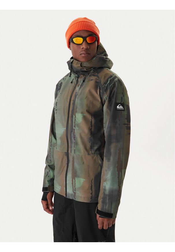 Quiksilver Kurtka snowboardowa Muldrow EQYTJ03493 Zielony Regular Fit. Kolor: zielony. Materiał: syntetyk. Sport: snowboard