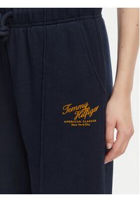 TOMMY HILFIGER - Tommy Hilfiger Spodnie dresowe Logo Exaggerated Seam WW0WW50783 Granatowy Relaxed Fit. Kolor: niebieski. Materiał: bawełna #5