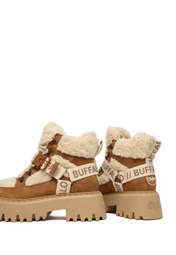 Buffalo Trzewiki Aspen Com Mid Warm 1622594 Beżowy. Kolor: beżowy. Materiał: skóra
