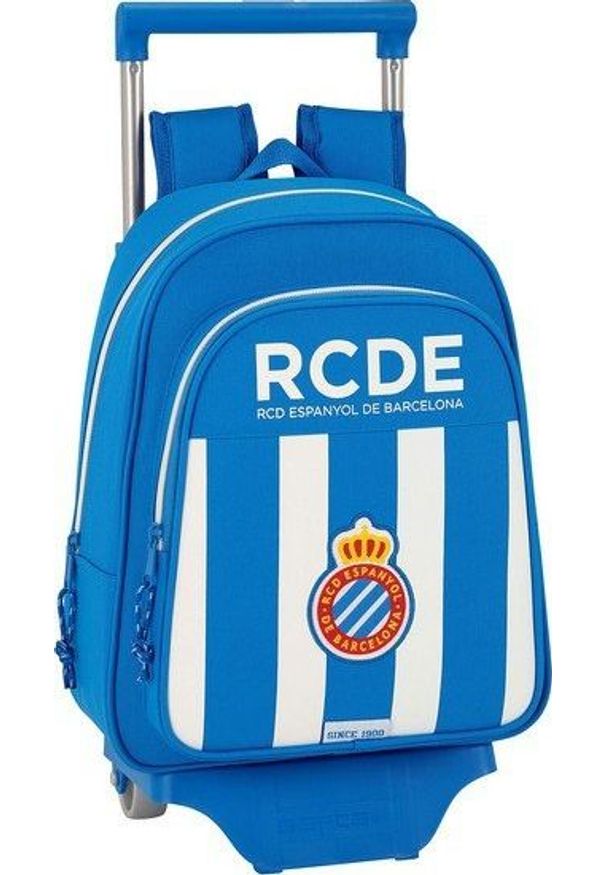 RCD Espanyol Torba szkolna z kółkami 705 RCD Espanyol Niebieski Biały. Kolor: biały, wielokolorowy, niebieski