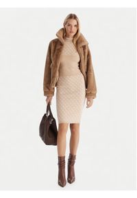 Guess Spódnica ołówkowa W4BD53 Z37K0 Beżowy Regular Fit. Kolor: beżowy. Materiał: wiskoza #3