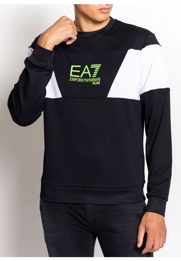 Bluza męska EA7 Emporio Armani (3KPM51 PJ16Z 0200). Kolor: czarny. Styl: sportowy