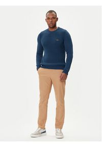 Aeronautica Militare Sweter 252MA1571UL00409 Niebieski Slim Fit. Kolor: niebieski. Materiał: bawełna #5