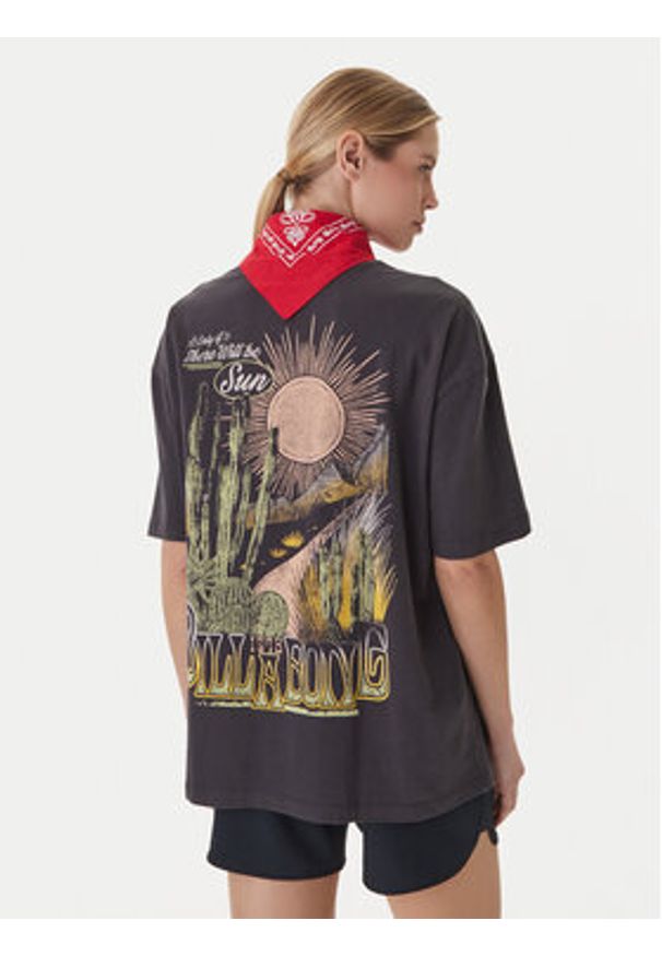 Billabong T-Shirt Sun Chasing EBJZT00581 Czarny Loose Fit. Kolor: czarny. Materiał: bawełna