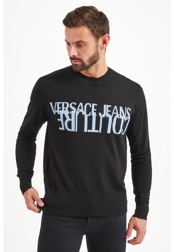 Versace Jeans Couture - SWETER VERSACE JEANS COUTURE. Materiał: wełna. Wzór: nadruk