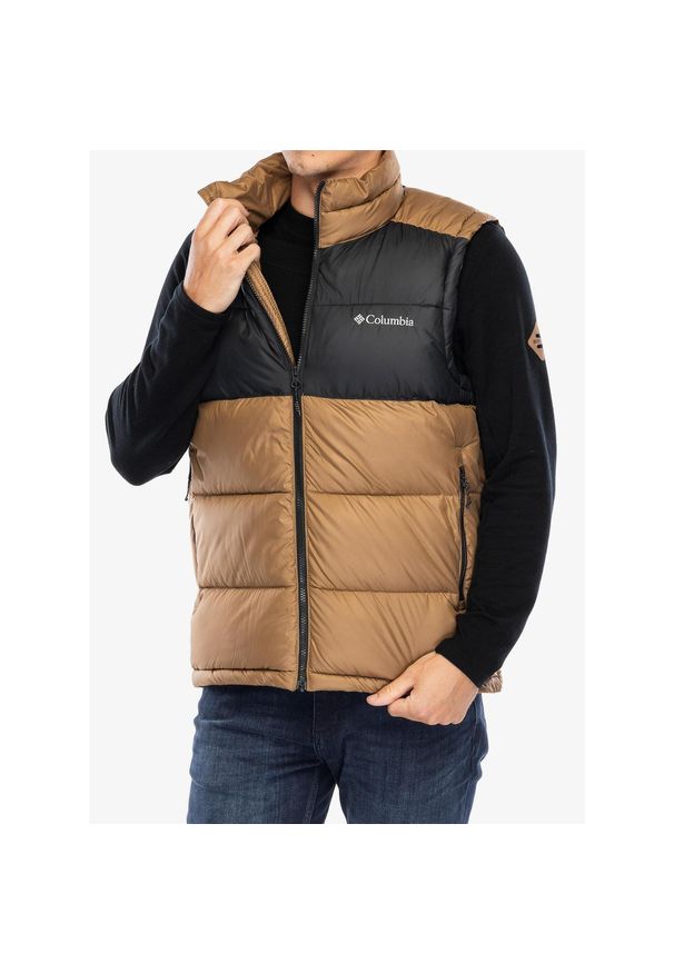 columbia - Kamizelka ocieplana męska Columbia Pike Lake II Vest. Kolor: brązowy. Sport: turystyka piesza