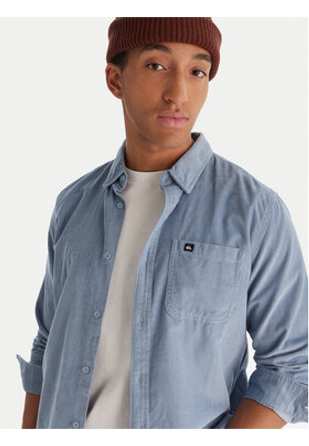 Quiksilver Koszula Smoke Trail EQYWT04652 Niebieski Regular Fit. Kolor: niebieski. Materiał: bawełna