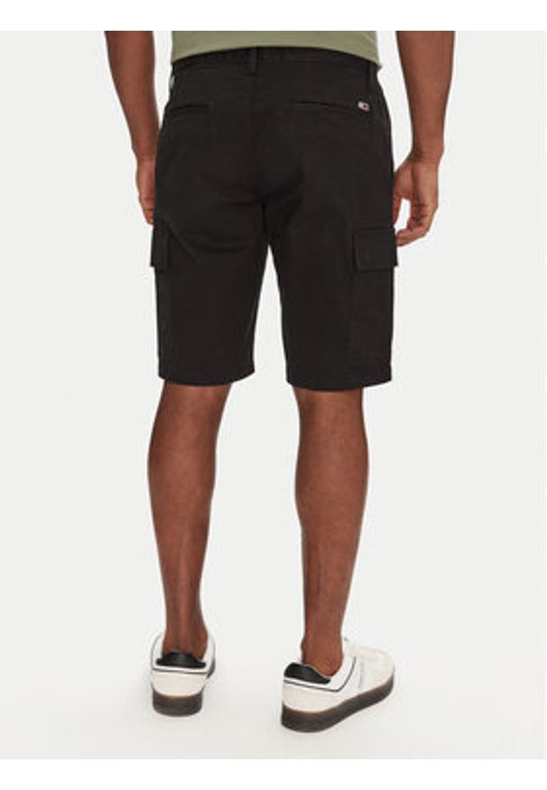 Tommy Jeans Szorty materiałowe Scanton DM0DM21949 Czarny Regular Fit. Kolor: czarny. Materiał: bawełna