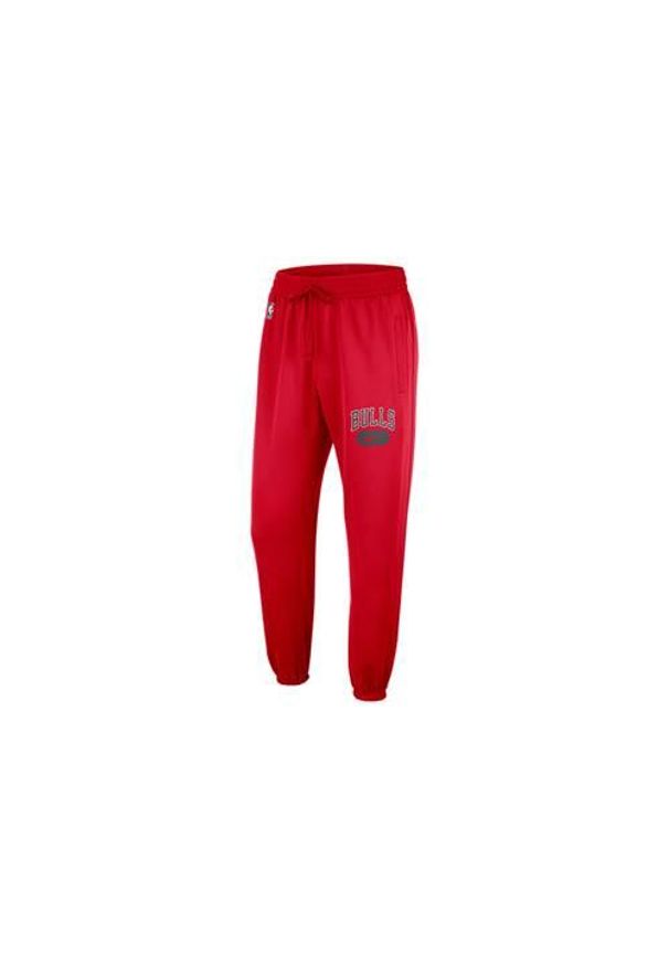 Spodnie treningowe męskie Nike Nba Chicago Bulls. Kolor: czerwony. Materiał: syntetyk, materiał. Sport: fitness