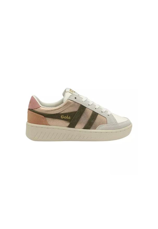 Buty do chodzenia damskie Gola Superslam Blaze. Kolor: biały, zielony, wielokolorowy, brązowy. Materiał: materiał, skóra, syntetyk. Szerokość cholewki: normalna. Sport: turystyka piesza