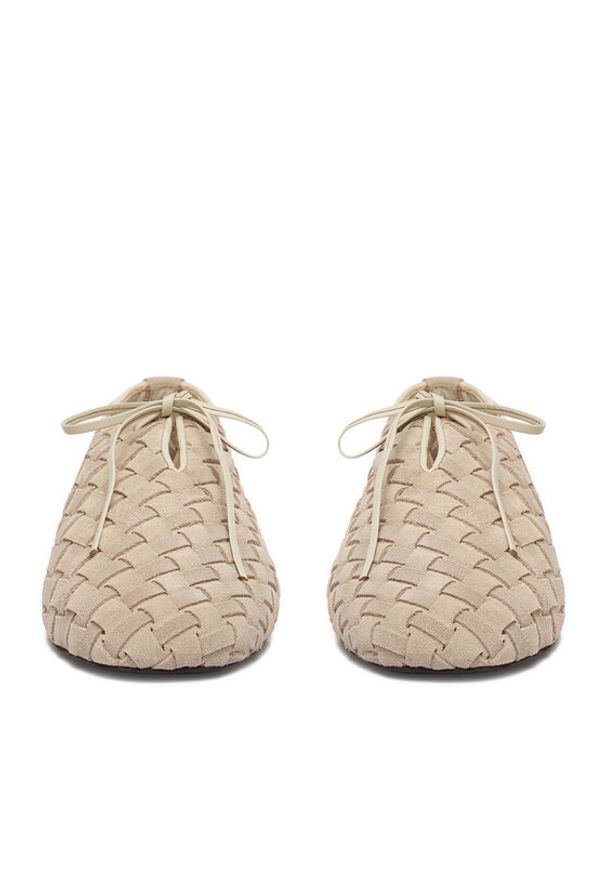 Gino Rossi - GINO ROSSI Półbuty EO-26SS02 Beżowy. Kolor: beżowy. Materiał: zamsz, skóra