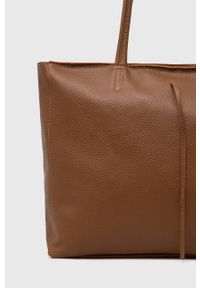 Answear Lab torebka skórzana kolor brązowy. Kolor: brązowy. Materiał: skórzane. Styl: wakacyjny. Rodzaj torebki: na ramię #5