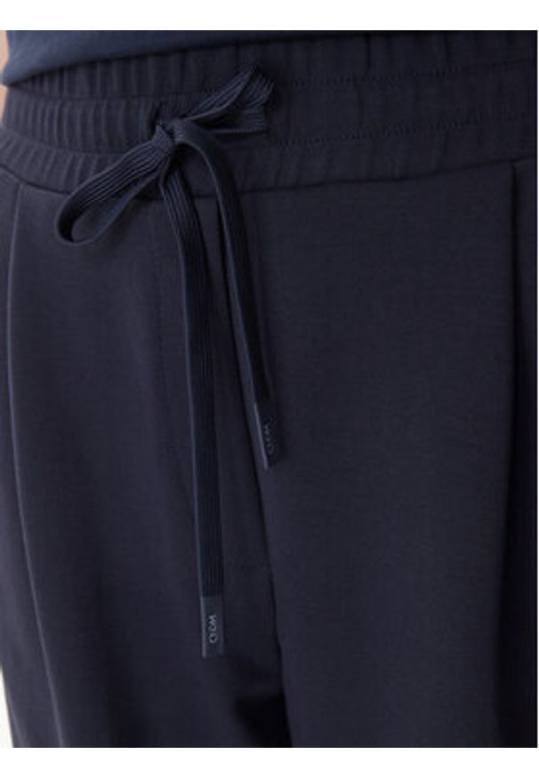 Weekend Max Mara Spodnie dresowe Perdoni 2615781051 Granatowy Wide Leg. Kolor: niebieski. Materiał: bawełna