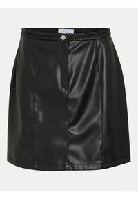 Vila Spódnica z imitacji skóry Pen 14100268 Czarny Regular Fit. Kolor: czarny. Materiał: skóra #1