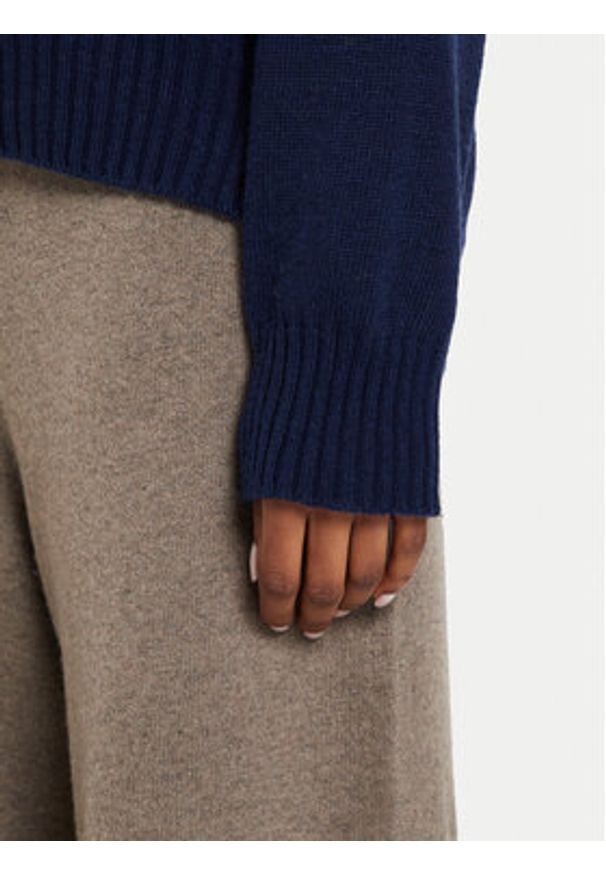 Kontatto Sweter 3M0177 Granatowy Regular Fit. Kolor: niebieski. Materiał: syntetyk