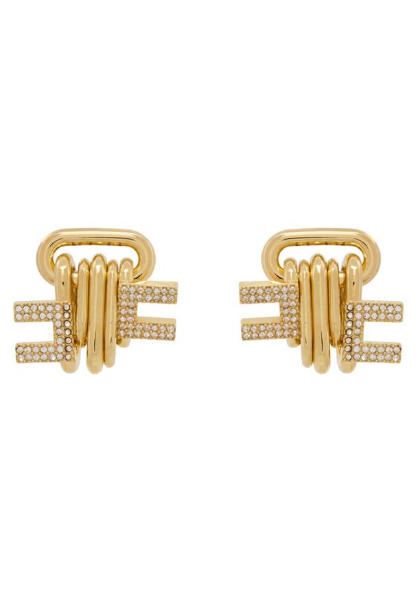 Elisabetta Franchi Kolczyki m Złoty. Materiał: metalowe. Kolor: złoty