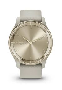 GARMIN - Zegarek sportowy Garmin vivomove Trend (kremowozłota ramka / beżowoszara koperta / beżowoszary pasek). Rodzaj zegarka: analogowe. Kolor: szary. Styl: sportowy #2