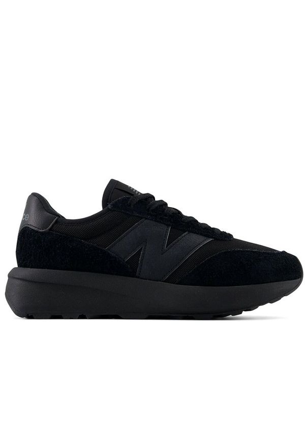 Buty unisex New Balance U370AJ - czarne. Zapięcie: sznurówki. Kolor: czarny. Materiał: zamsz, guma, skóra. Szerokość cholewki: normalna. Sezon: lato