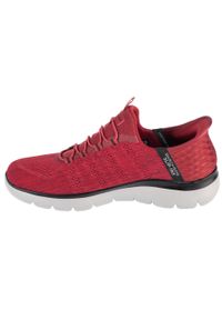 skechers - Buty sportowe Sneakersy męskie, Slip-Ins: Summits - Key Pace. Kolor: czerwony. Sport: turystyka piesza