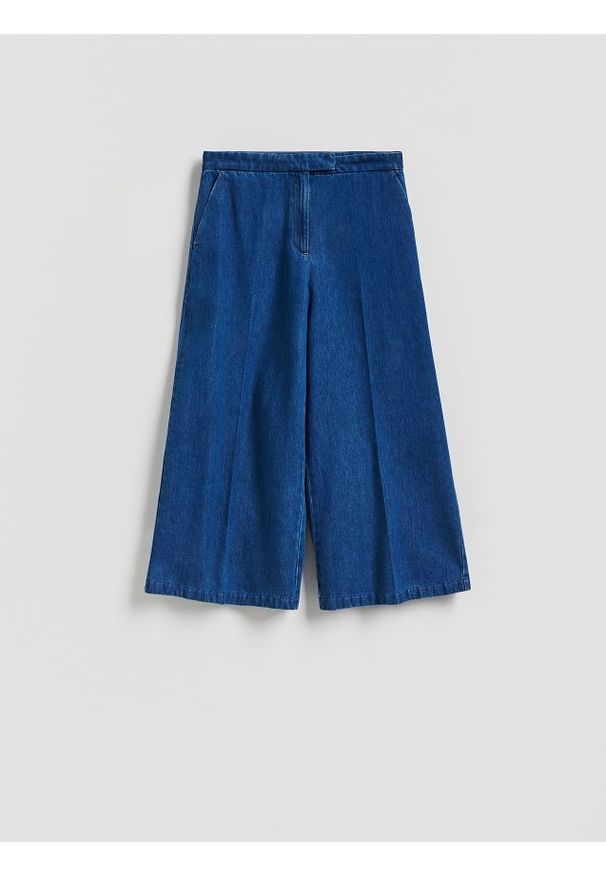 Reserved - Jeansy culotte - niebieski. Kolor: niebieski