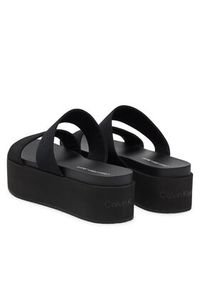 Calvin Klein Jeans Klapki Flatform Sandal Webbing In YW0YW01789 Czarny. Kolor: czarny. Materiał: materiał #6