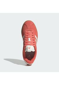 Adidas - Buty VL Court 3.0. Kolor: biały, czerwony, wielokolorowy. Materiał: zamsz, skóra