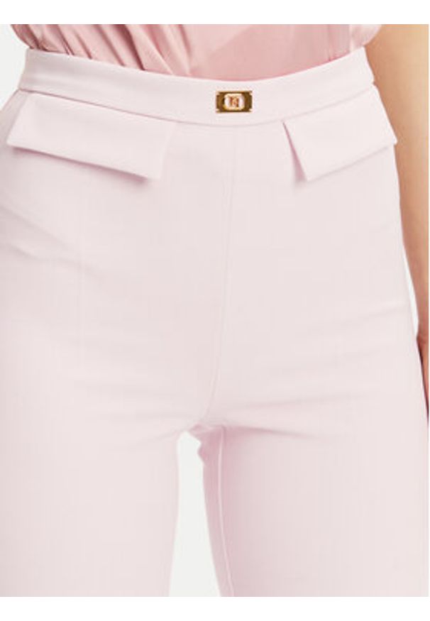 Elisabetta Franchi Spodnie materiałowe PA-077-51E2-V320 Różowy Regular Fit. Kolor: różowy. Materiał: syntetyk