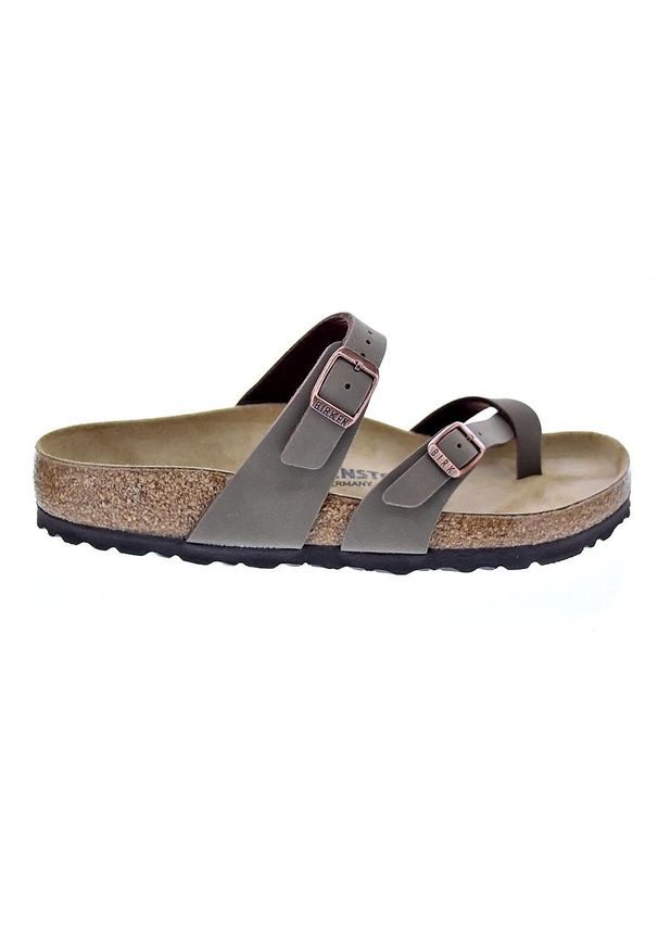 Klapki unisex Birkenstock 071061. Zapięcie: bez zapięcia. Kolor: brązowy. Materiał: materiał. Szerokość cholewki: normalna. Sport: turystyka piesza, pływanie, fitness