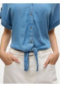 Vero Moda Koszula Fleur 10326059 Niebieski Regular Fit. Kolor: niebieski. Materiał: lyocell #5