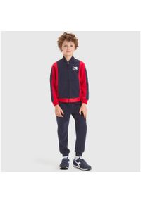 Diadora - Zestaw dresowy chłopięcy DIADORA JB.TRACKSUIT FZ HOOPLA. Kolor: niebieski. Materiał: dresówka