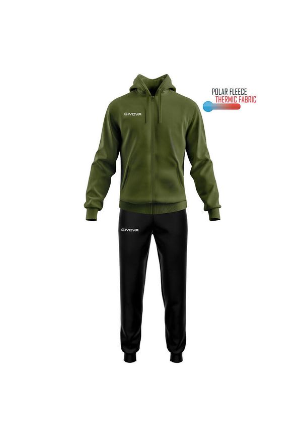Givova Tuta King polarfleece dres XS, granatowy. Kolor: niebieski, czarny, wielokolorowy. Materiał: dresówka