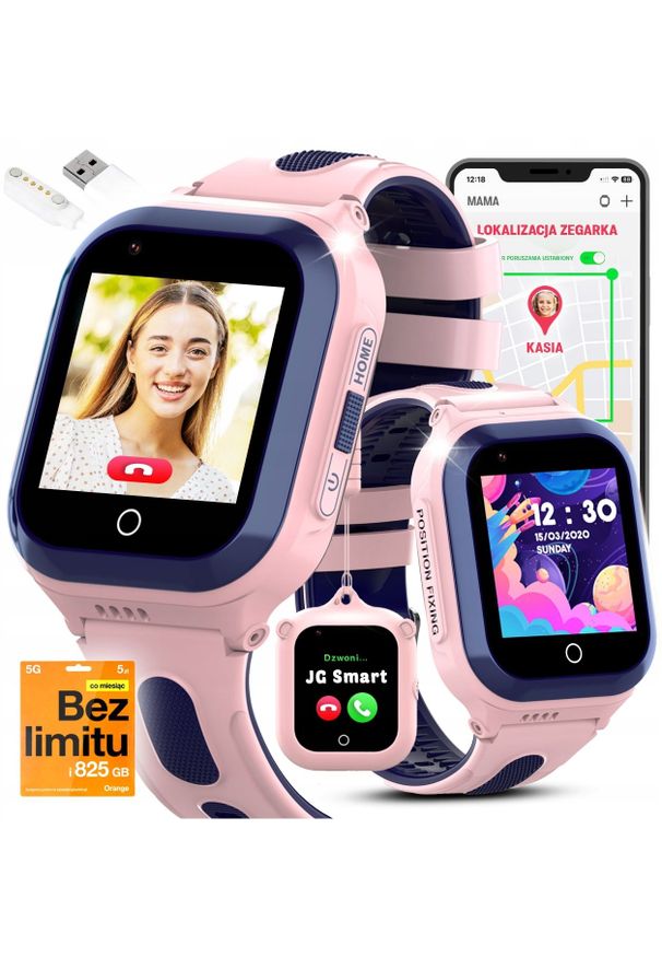 JG Smart - Smartwatch dla Dzieci Zegarek PL GPS Rozmowy Nauka Gry Aparat Wideo Prezent. Rodzaj zegarka: smartwatch