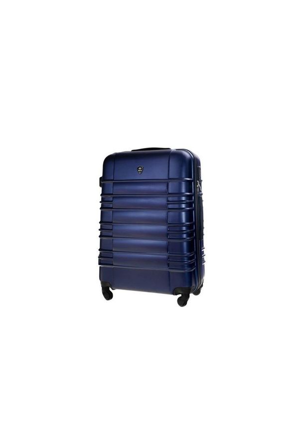 Solier - Mała walizka kabinowa ABS 55x37x24cm S STL838 granatowa. Kolor: niebieski. Materiał: guma, kauczuk, materiał