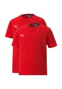 Koszulka Puma Teamgoal 23 65670901-2pack, Dzieci. Kolor: czerwony. Materiał: materiał, bawełna